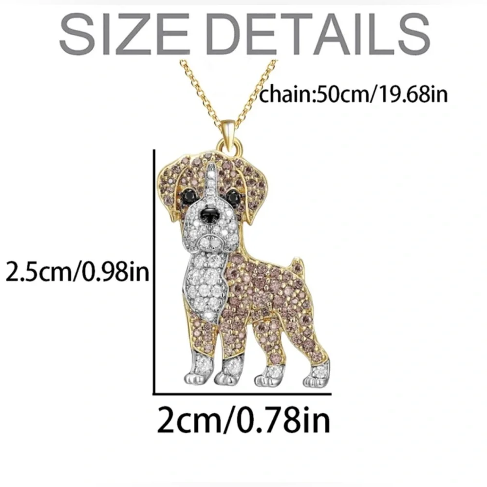 Boxer‎ Rhinestone Necklace